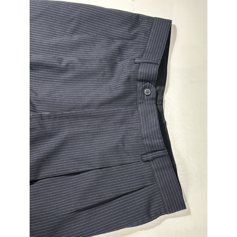 Roberto Villini Couture Vintage Blue Wool Pinstripe 3 Button Blazer And Pant 43R - Picture 13 of 16